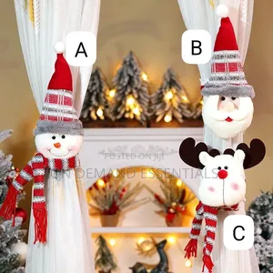 Vifungio vya Pazia vya Krismasi - Santa, Snowman, Reindeer