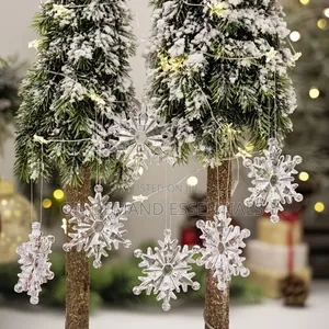 Vipodozi vya Krismasi vya Vipande 6 vya Crystal Snowflake