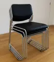 Kiti cha Ngozi cha Chini cha Mgongo chenye Fremu ya Metali - 2