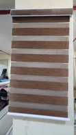 Zebra/Roller Blinds za Mlalo kwa Jiko na Ofisi - Brown - 1