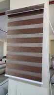 Zebra/Roller Blinds za Mlalo kwa Jiko na Ofisi - Brown - 2