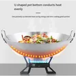 Heavy Gauge Aluminum Two-Sided Handle Wok Frying Pan - 1