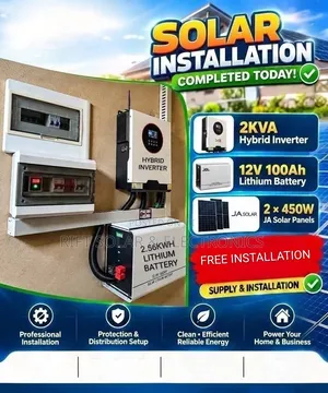 2kva - 2.56kWh Off-Grid Solar System with Free Installation