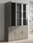 Wooden 3-Door Office File Storage Unit - 2