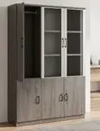 Wooden 3-Door Office File Storage Unit - 3
