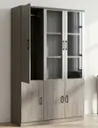 Wooden 3-Door Office File Storage Unit - 4