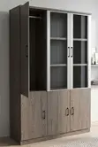Wooden 3-Door Office File Storage Unit - 5