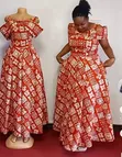 Ace Couture Brown Ankara Maxi Dress - 1