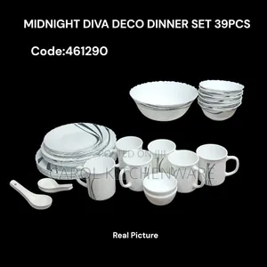 39-Piece Midnight Diva Deco Dinner Set