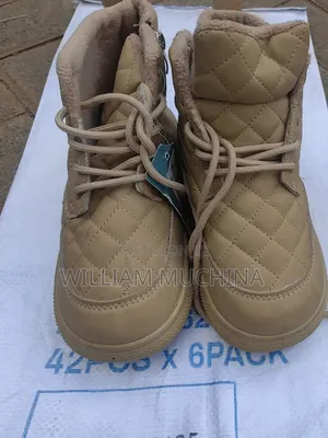 A Bathing Ape Brown Microfiber Boots - Size 4.5