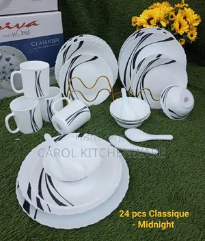 24 PC Diva Deco Dinner Set - Midnight