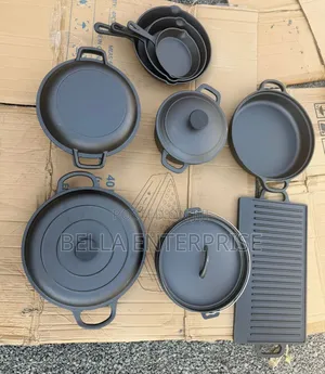 13pcs Raw Cast Iron Cookware Set