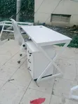 Office Desk Set with 3-Drawer Pedestal and Mesh Chair - 2