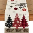 Christmas Table Runner - Merry Christmas Linen - 4