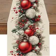 Christmas Table Runner - Merry Christmas Linen - 5