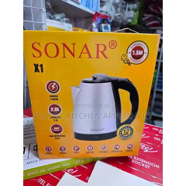 Sonar X1 2.0L Cordless Electric Kettle 1500W - 1