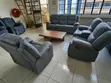 Premium Fabric 6 Seater Recliner Sofa Set - 2