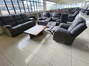 Premium Fabric 6 Seater Recliner Sofa Set