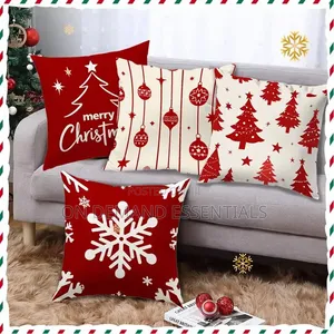Set ya Vipochi vya Mito 4pc 45x45 Mapambo ya Krismasi