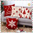 4pc Set Cushion Cover 45x45 Christmas Decorations - 2