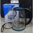 Ailyons FK-0311 Ketteli ya Maji ya Umeme ya Kioo 1.8L - 1500W - 1