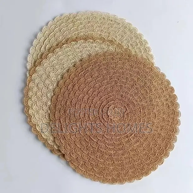 Nordic Round Woven Placemats (Set of 4) - 1