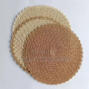 Nordic Round Woven Placemats (Seti ya 4)
