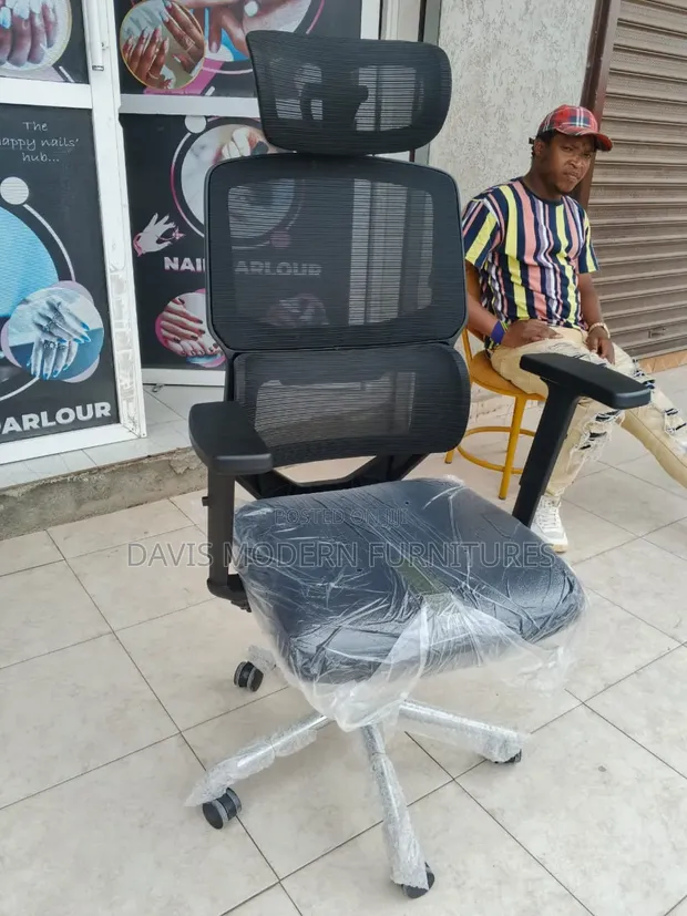 Brand New Ergonomic Mesh Office Chair with Headrest - 1
