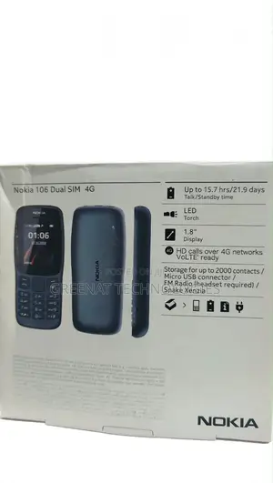 Nokia 106 4G Mpya Kijivu