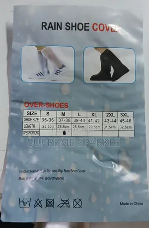 Reusable Foldable Waterproof Rain Shoe Covers (M)