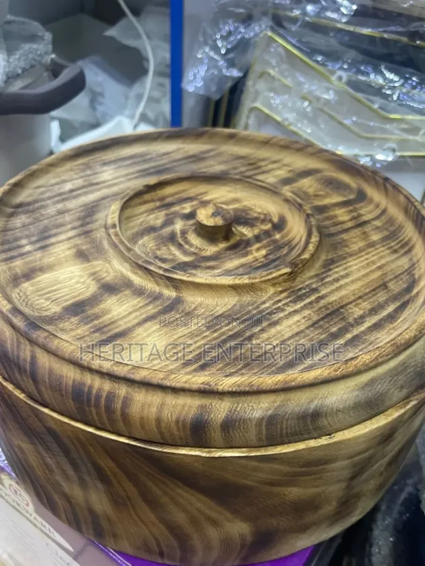 Bamboo Chapati Dish with Lid (12"x8") - 1