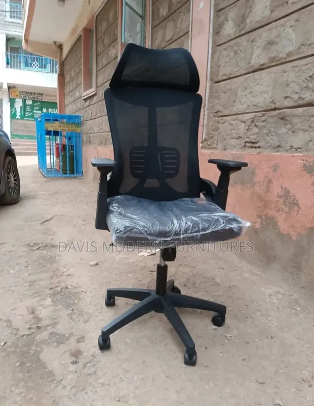 Brand New Ergonomic Mesh Office Chair with Headrest - 1