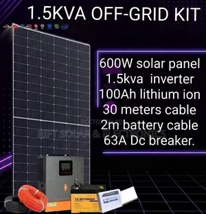 1.5kVA Hybrid Solar System - 100Ah Lithium Battery