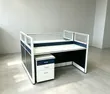 Kituo cha Kazi cha Njia Mbili cha Ofisi cha 1.2m x 1.2m chenye Vifaa vya Droo Tatu 2 - 2