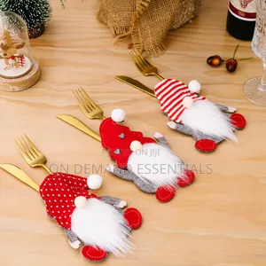 Vishikilia Vifaa vya Meza vya Krismasi vya Gnome