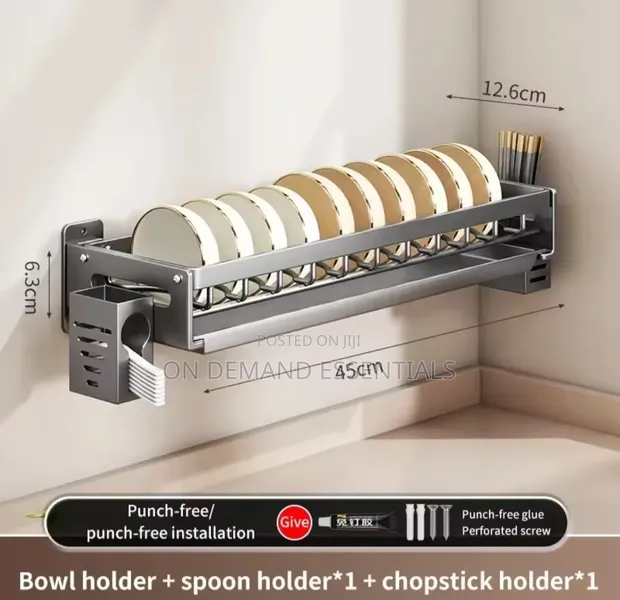 Wall-Mounted Kitchen Dish Rack - 1