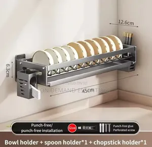 Wall-Mounted Kitchen Dish Rack