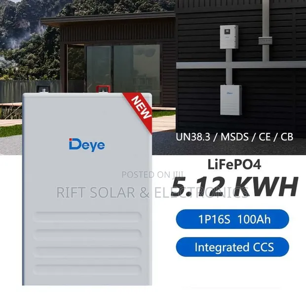 Deye 5.12kWh Lithium Ion Solar Battery - 1