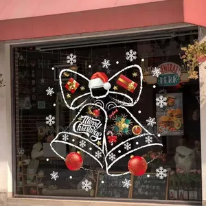 Christmas Window Stickers - Santa Claus Snowflake DIY Wall Decor
