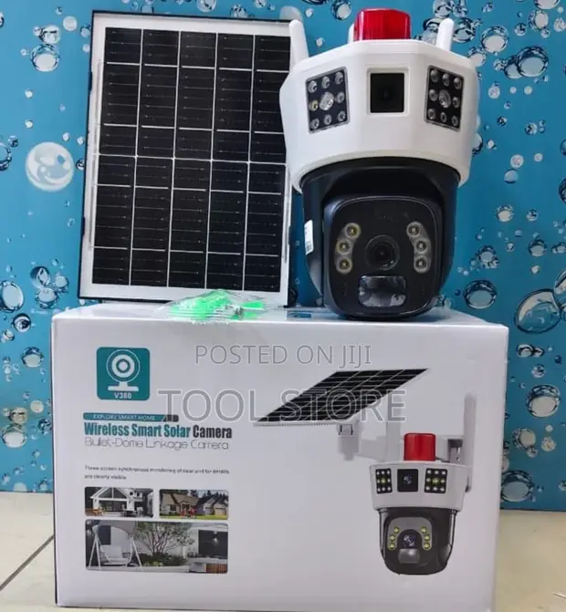 Dual Lens 4G PTZ Solar CCTV Camera yenye Alarm - 1