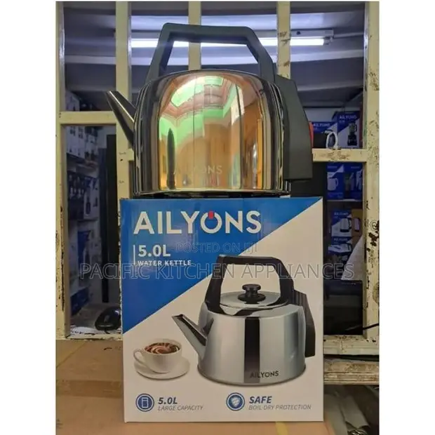 Ailyons 5L Electric Kettle - Stainless Steel, Rapid Boil - 1