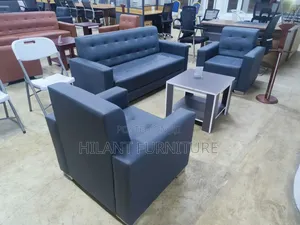 Executive 5-Seater Leather Office Sofa