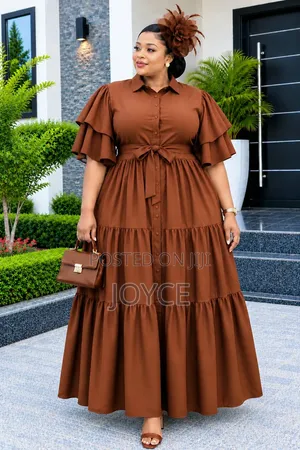 Maxi Dress yenye Belt - Mpya Kabisa