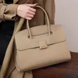 Mkoba wa Mtindo - Beige Faux Leather - 1