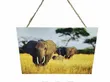 African Elephant Wooden Hanging Wall Art - 20x30 - 2