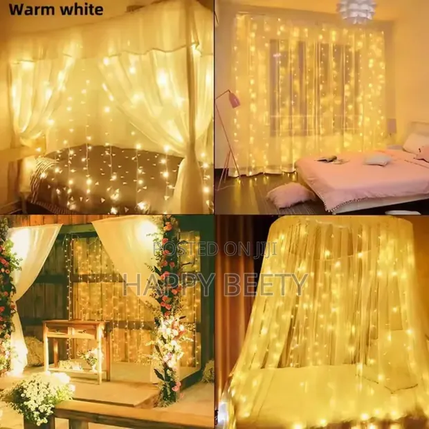 3m x 3m Curtain Lights with Remote - 1