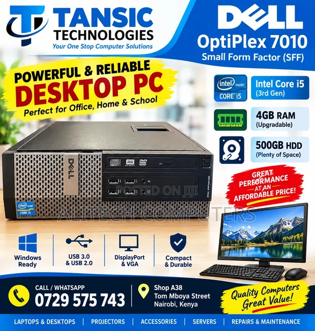 Dell OptiPlex 780 Desktop Computer - Intel Core i5, 4GB RAM, 500GB HDD - 1