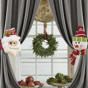 Kifungio cha Pazia cha Krismasi - Santa & Snowman