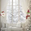 Kifungio cha Pazia cha Krismasi - Santa & Snowman - 3