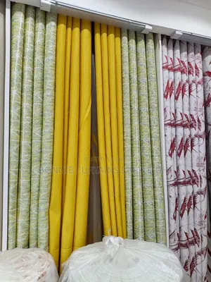 Yellow Maroon Curtains and Sheers with Hooks